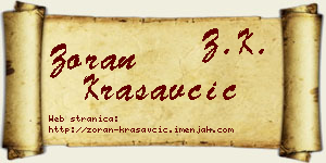 Zoran Krasavčić vizit kartica